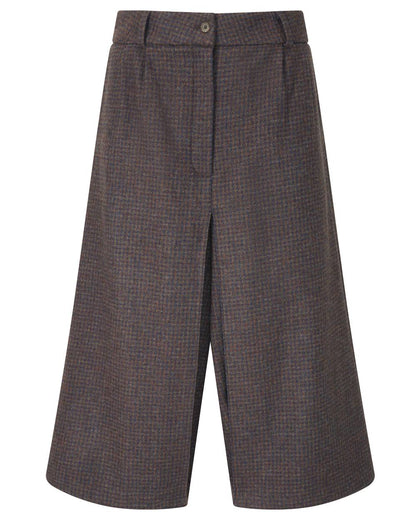 Bramble coloured Alan Paine Surrey Ladies Tweed Culottes on white background 