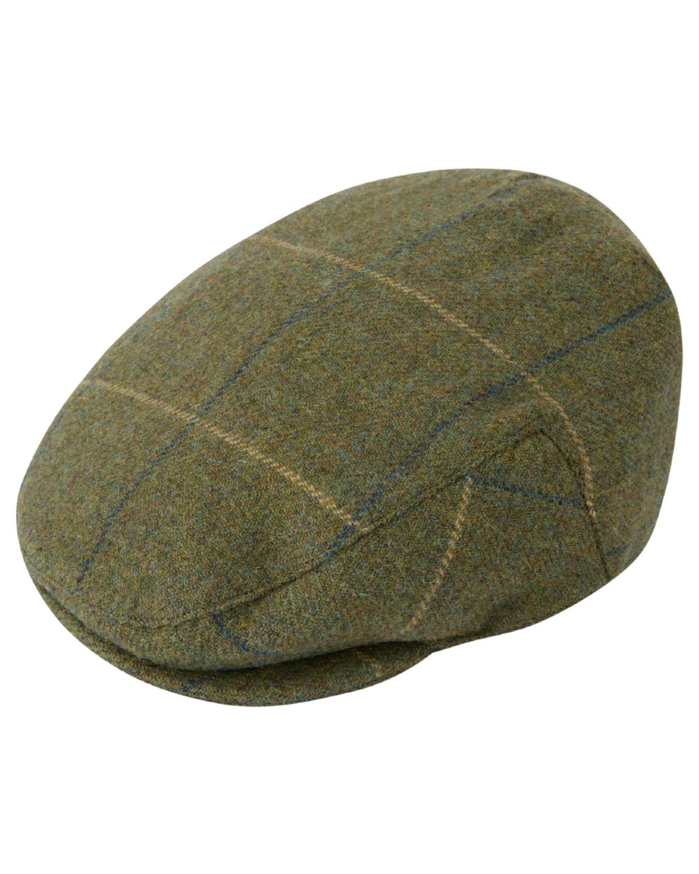 Lovat Blue Check coloured Alan Paine Surrey Mens Cap on white background 