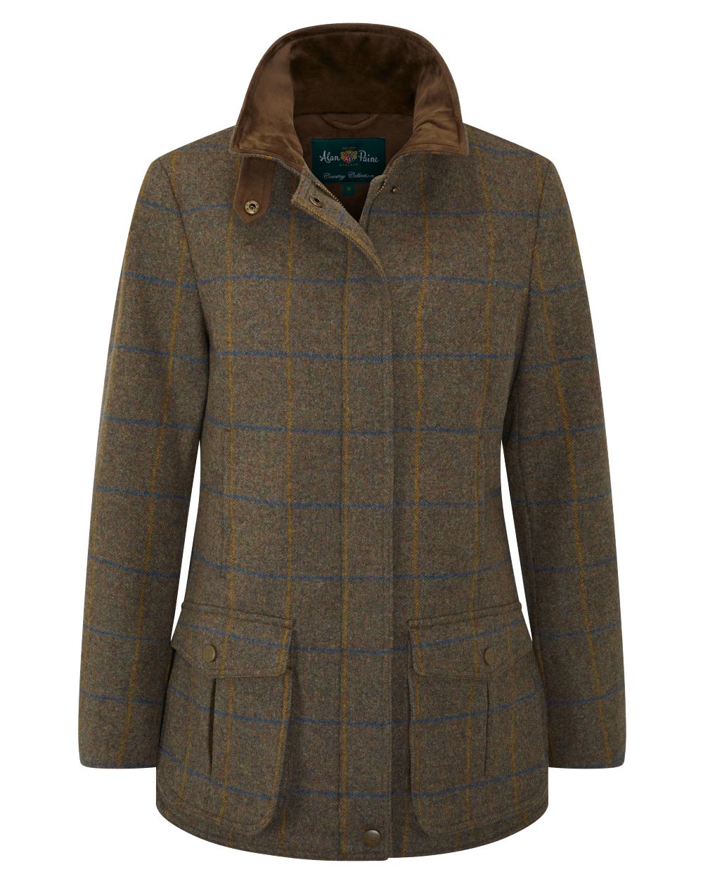 Seabrook coloured Alan Paine Surrey Tweed Coat on white background 