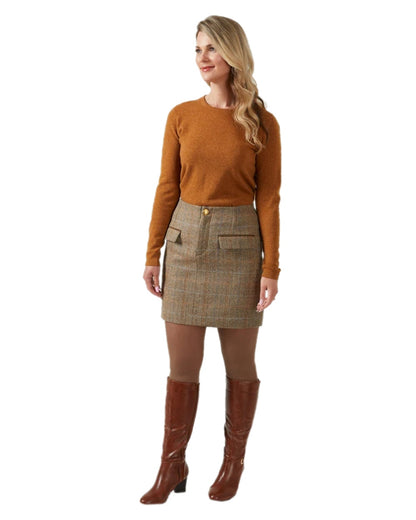 Hazelwood Coloured Alan Paine Womens Surrey Skirt on white background 