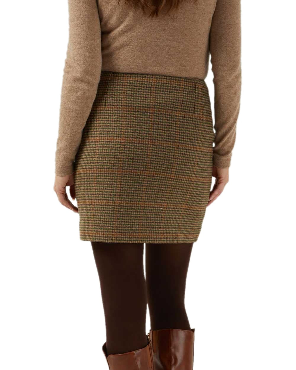 Sycamore Coloured Alan Paine Womens Surrey Skirt on white background 