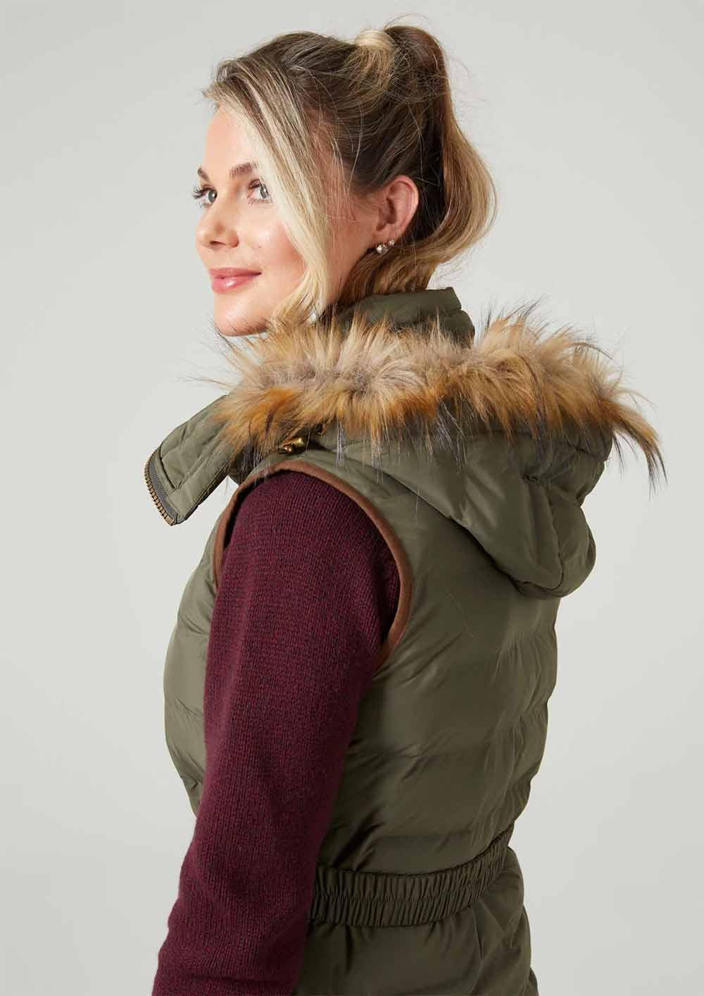 Alan Paine Calsall Ladies Waistcoat in Olive 