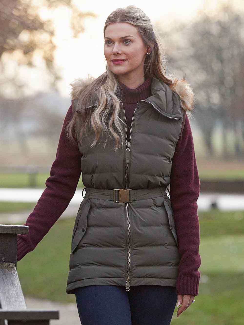 Alan Paine Calsall Ladies Waistcoat in Olive 