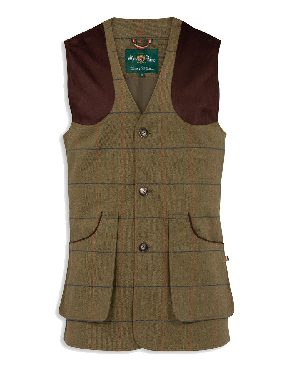 Alan Paine Axford Shooting Waistcoat in Basil 