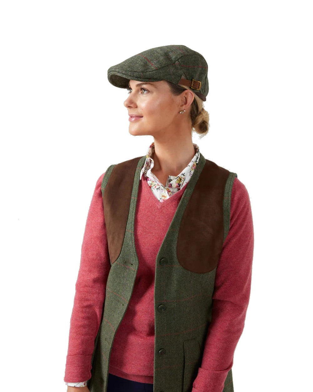 Alan Paine Combrook Adjustable Tweed Cap in heath 