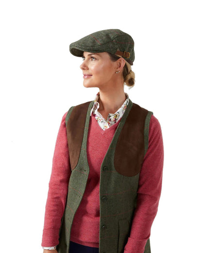 Alan Paine Combrook Adjustable Tweed Cap in heath 