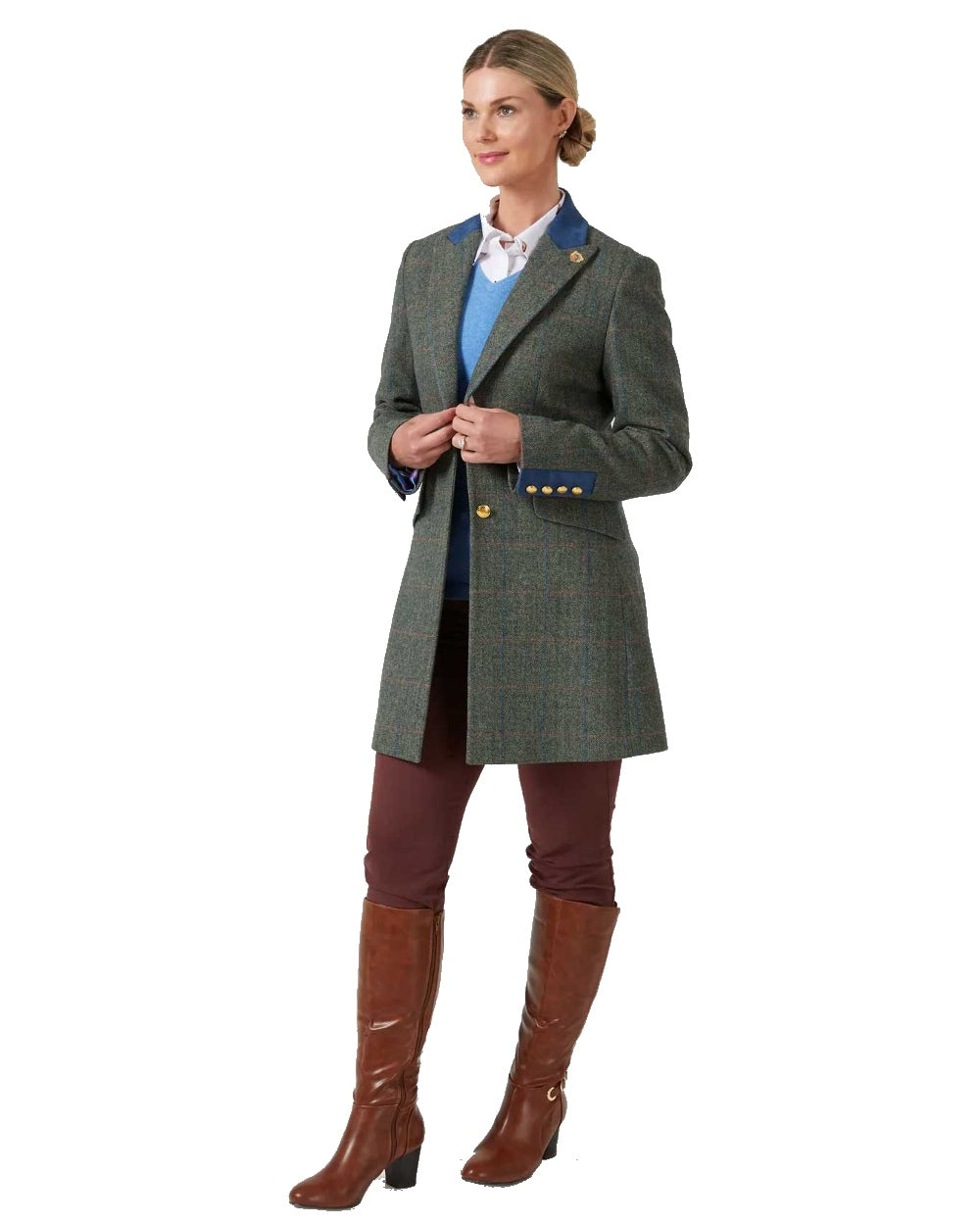 Alan Paine Combrook Ladies Mid Thigh Coat in Spruce 