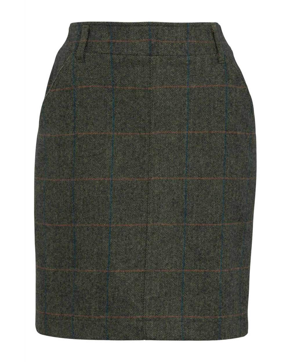 Alan Paine Combrook Tweed Skirt in Spruce 