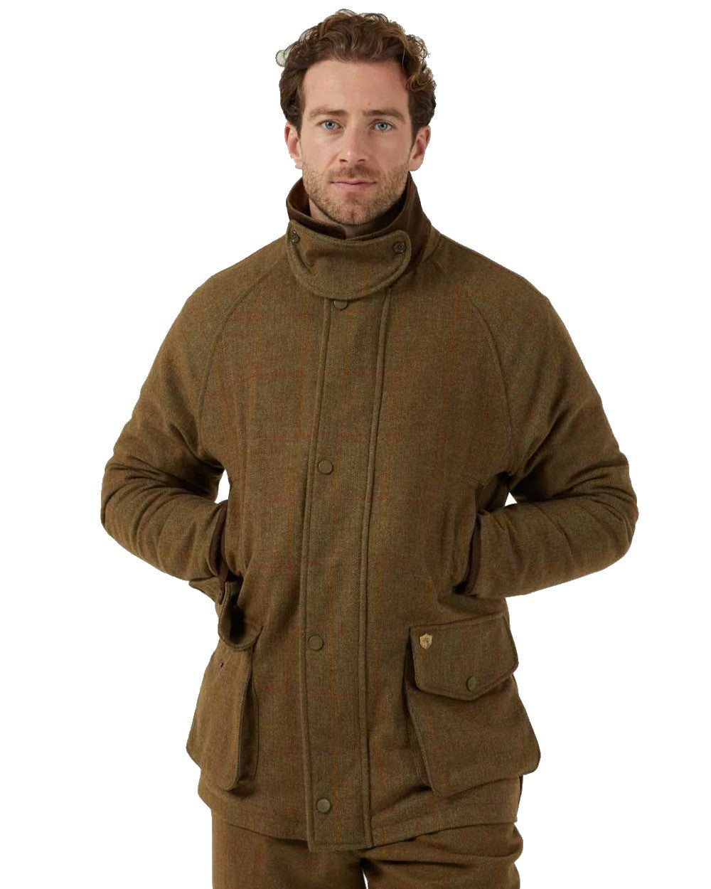 Alan Paine Combrook Tweed Waterproof Coat in Hawthorn 