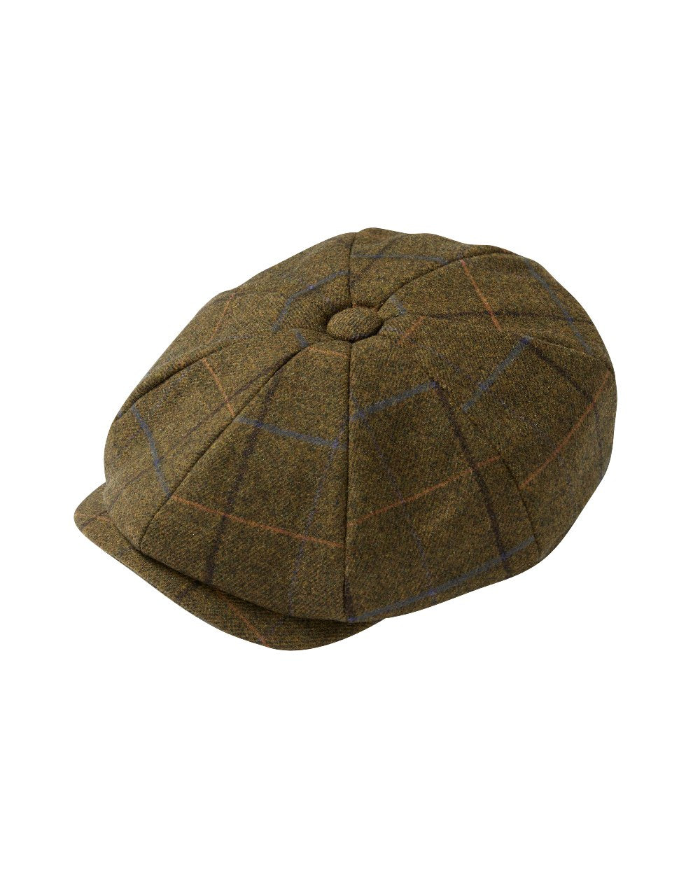 Hazel coloured Alan Paine Ladies Combrook Tweed Cap on white background 