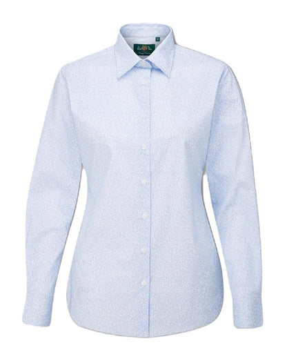Alan Paine Ladies Lawen Printed Shirt in Blue Floral 