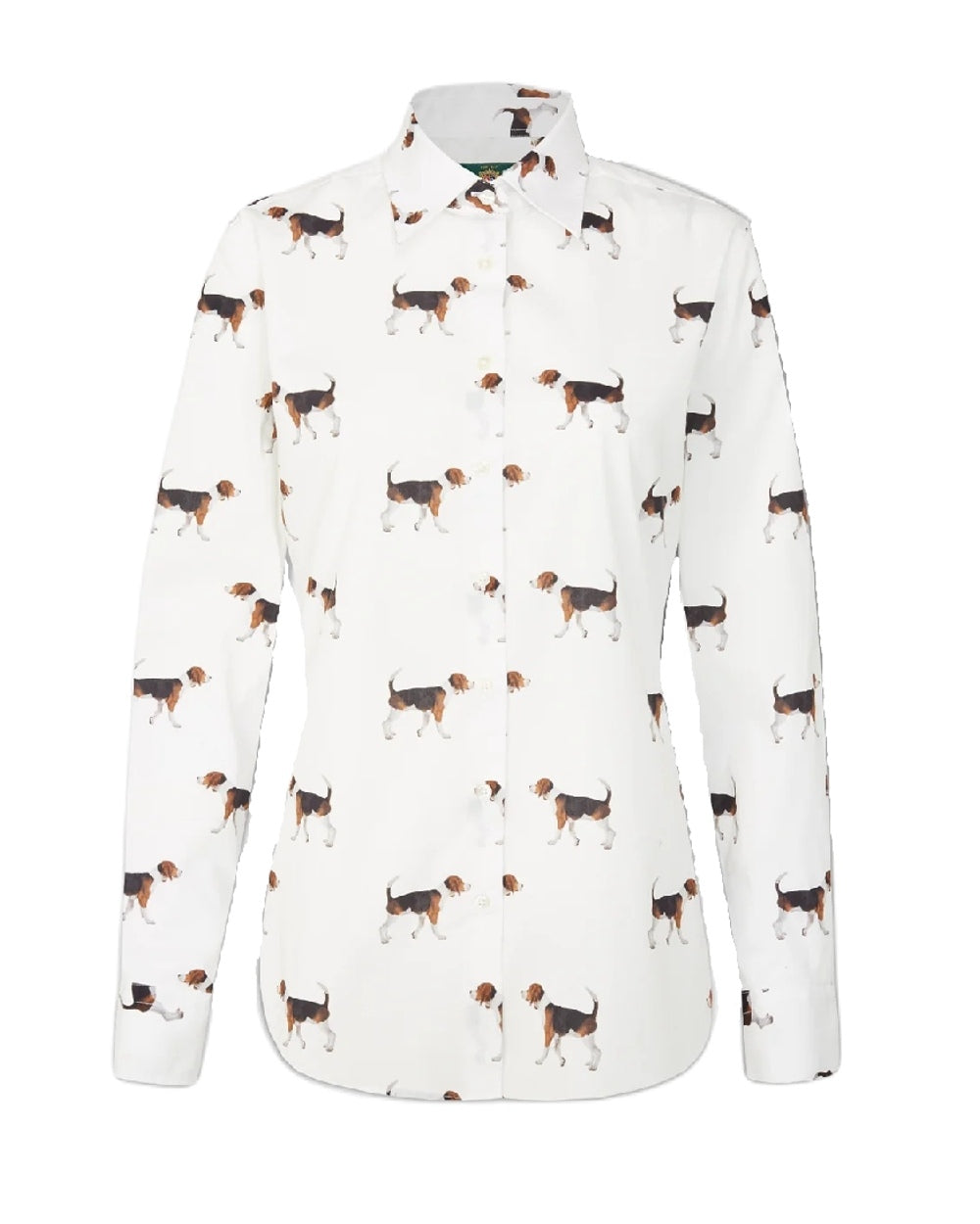 Alan Paine Ladies Lawen Printed Shirt in Puppy Print 