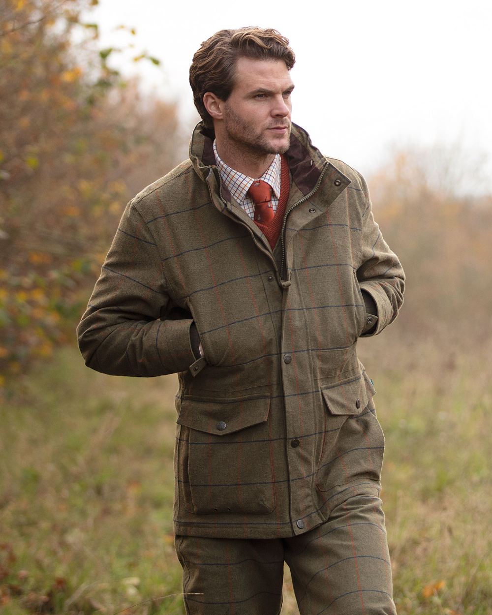 Alan Paine Mens Axford Waterproof Coat in Basil 