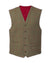 Compton Alan Paine Mens Tweed Lined Back Waistcoat in Sage #colour_sage