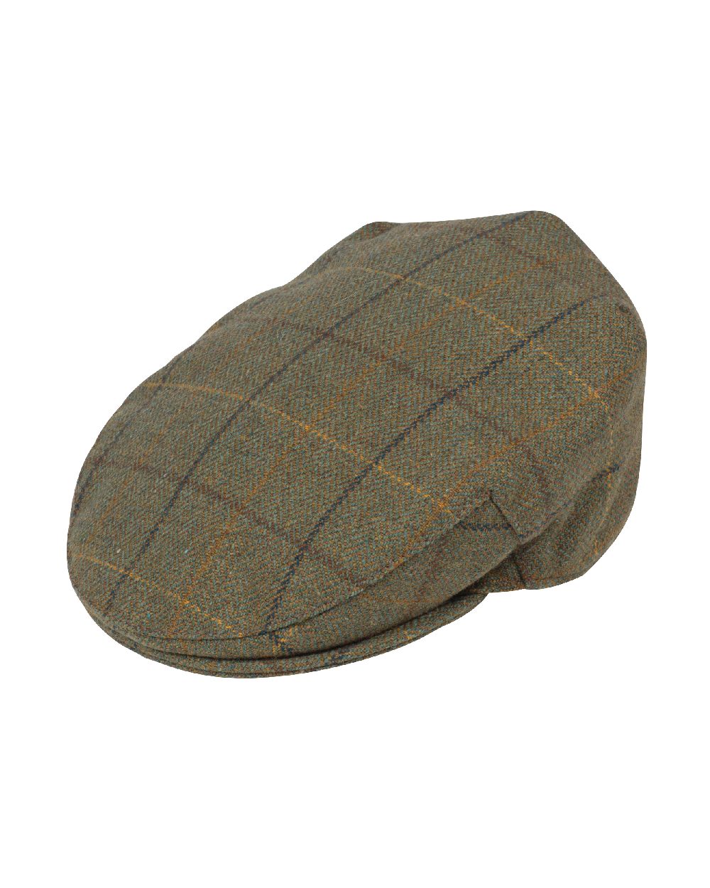 Alan Paine Rutland Waterproof Tweed Flat Cap in Dark Moss 