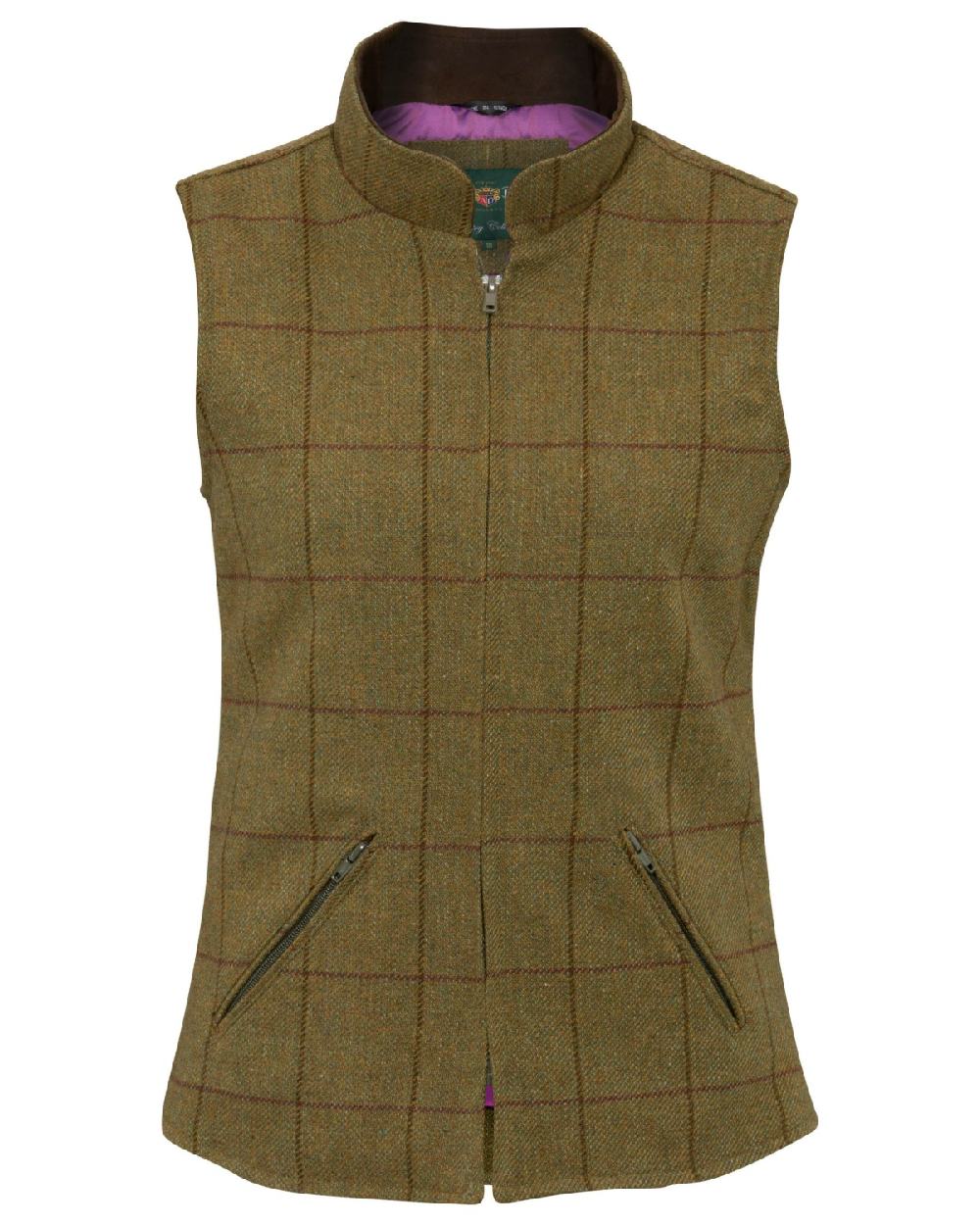 Alan Paine Rutland Womens Tweed Gilet in Lichen 