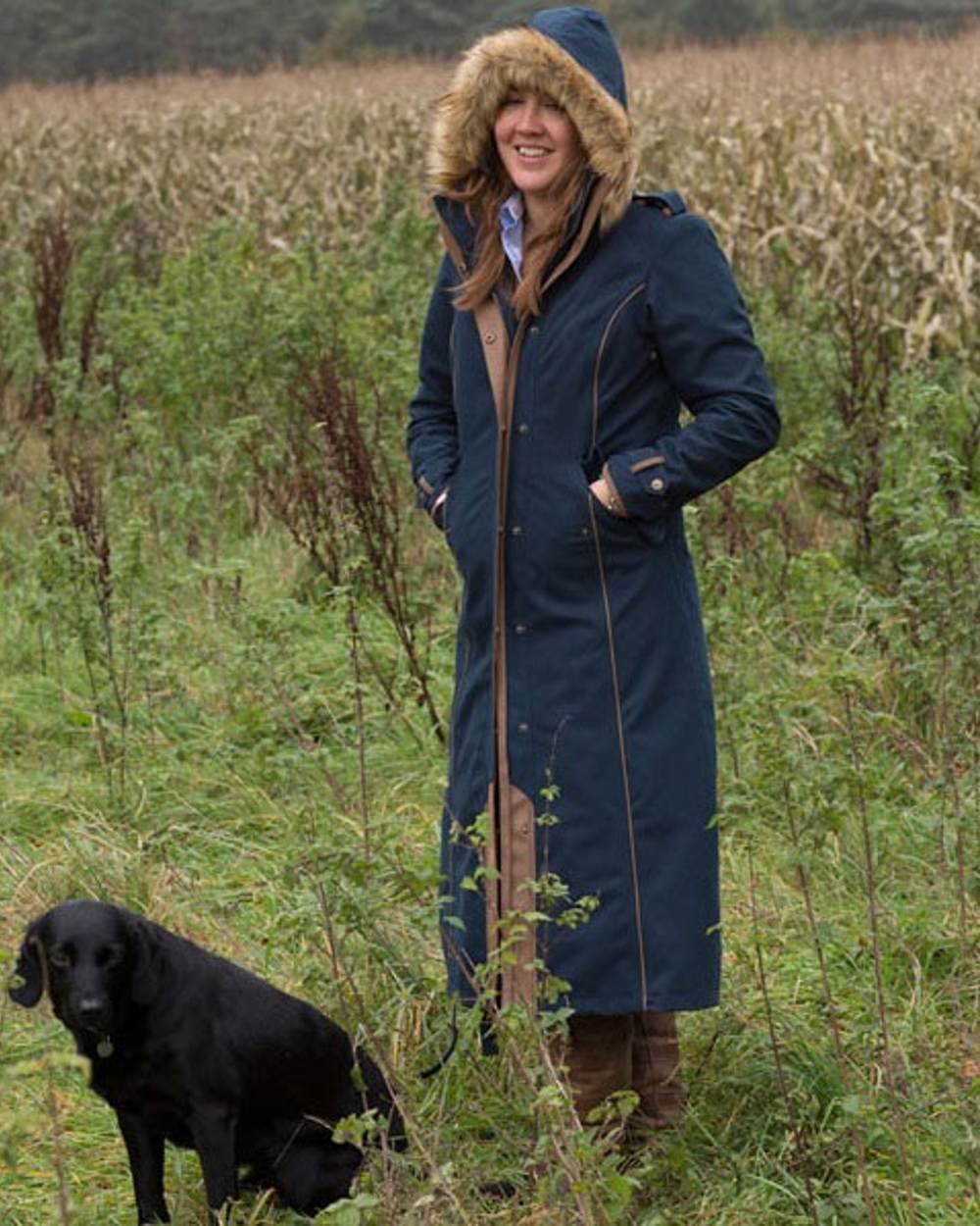 Alan Paine Womens Berwick Long Waterproof Coat