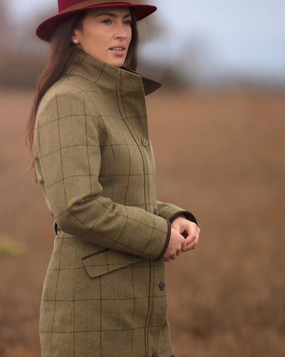 Alan Paine Combrook Ladies Tweed Field Jacket in Lotus 