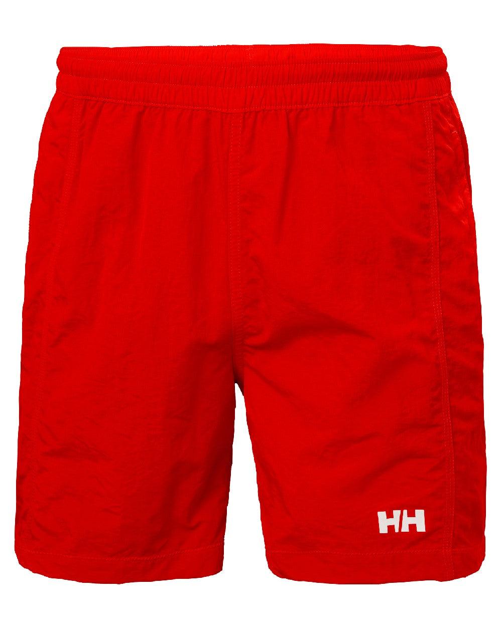 Alert Red coloured Helly Hansen Mens Calshot Trunks on a white background 