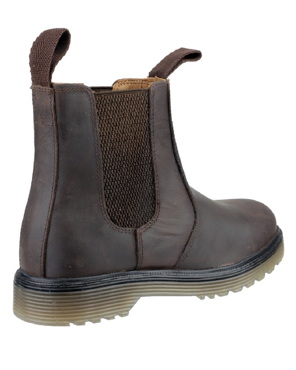 Brown coloured Amblers Chelmsford Dealer Boots on white background 