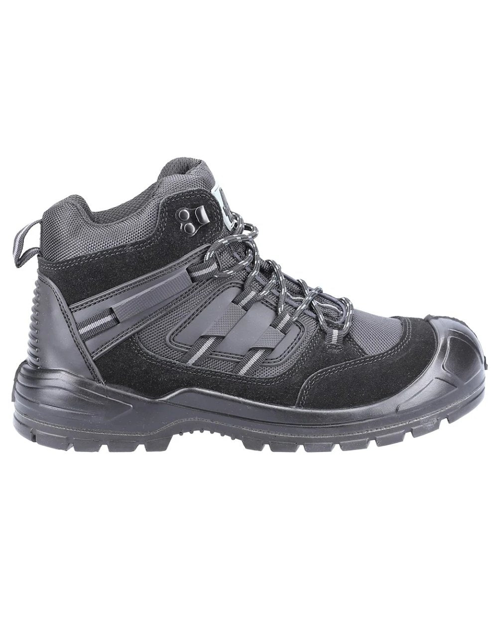 Black coloured Amblers Safety AS257 S1P SRC Safety Boots on white background 