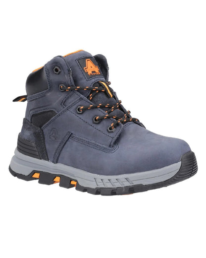 Navy coloured Amblers Safety AS613 Elena Safety Boots on white background 