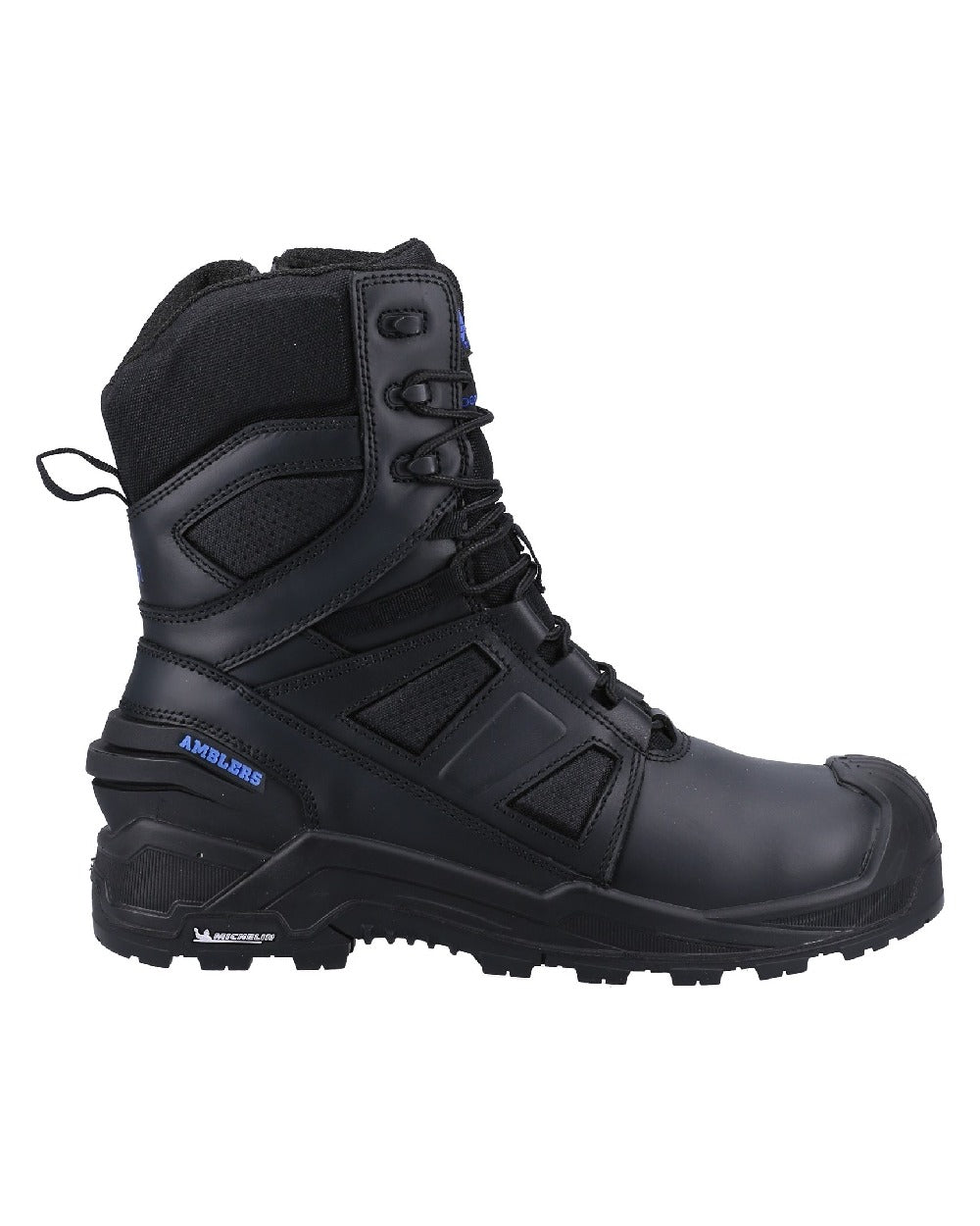 Black coloured Amblers Safety AS981C Centurion Waterproof Safety Boots on white background 