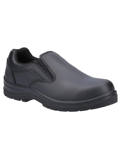 Black coloured Amblers Safety Womens AS716C Grace S3 SRC Safety Shoes on white background 