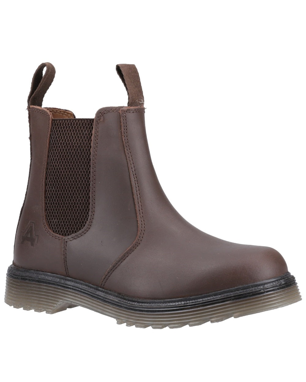 Brown coloured Amblers Womens Chelmsford Dealer Boots on white background 