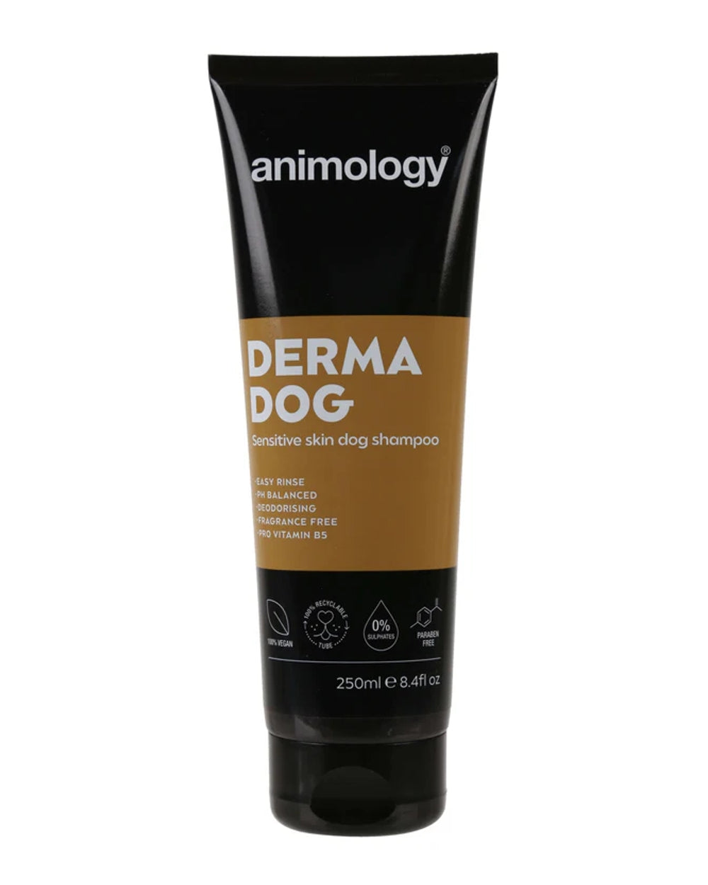 Animology Derma Dog Sensitive Skin Shampoo 250m on white background