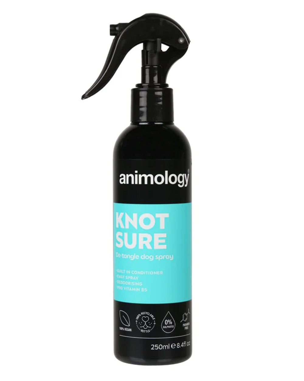 Animology Knot Sure Detangle Spray 250ml on white background