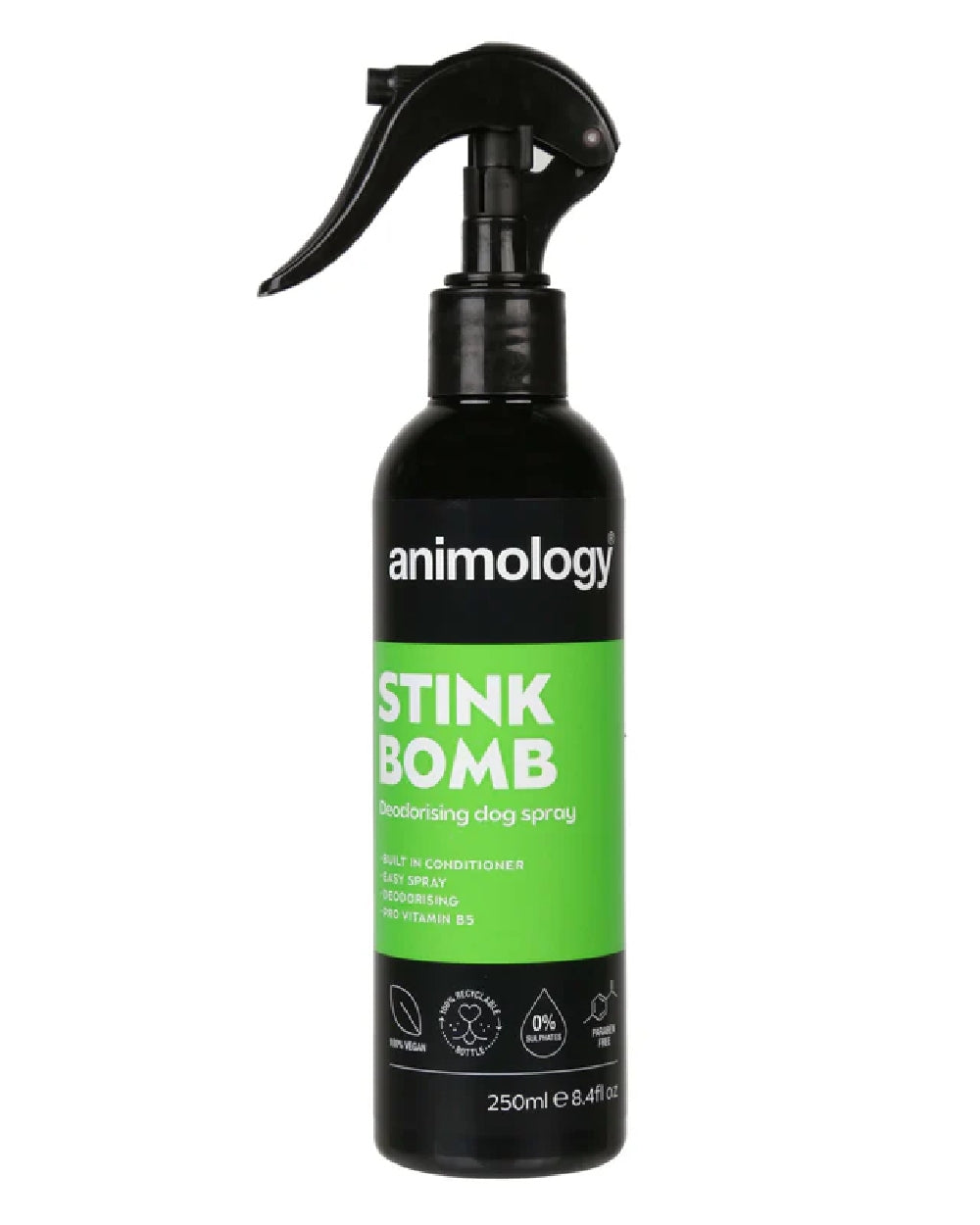 Animology Stink Bomb Deodorising Spray 250ml on white background