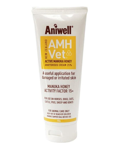 Aniwell Amh Vet Active Manuka Honey Cream 100g on white background