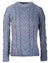 Aran Womens Listowel Cabled Sweater in Light Grey #colour_light-grey