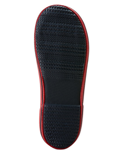 Team Navy coloured Ariat Childrens Kelmarsh Rubber Boots on white background 