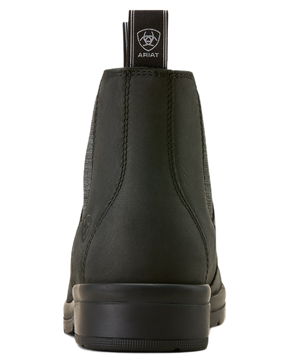 Black coloured Ariat Childrens Whitby Chelsea Boots on white background 