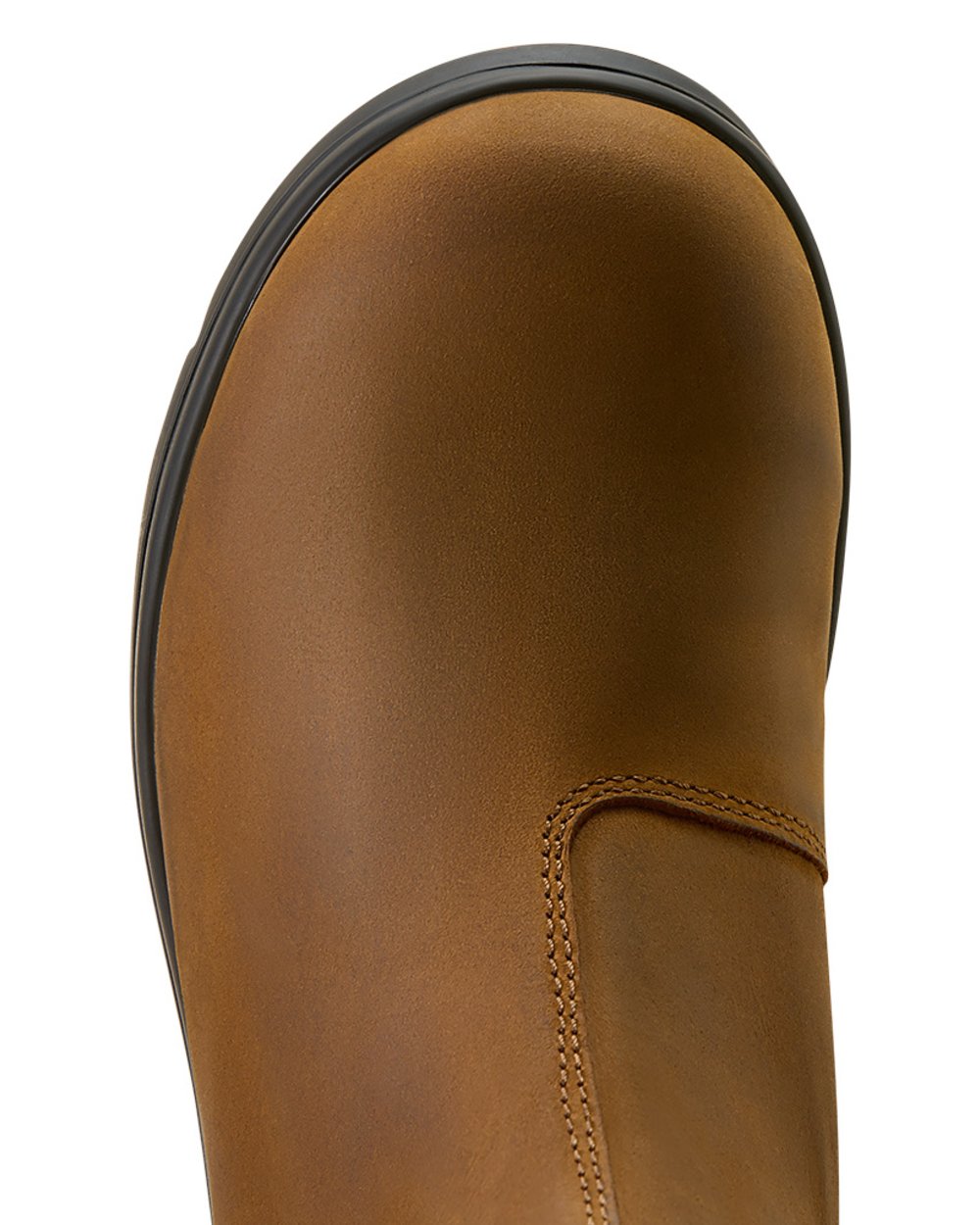 Chocolate coloured Ariat Childrens Whitby Chelsea Boots on white background 