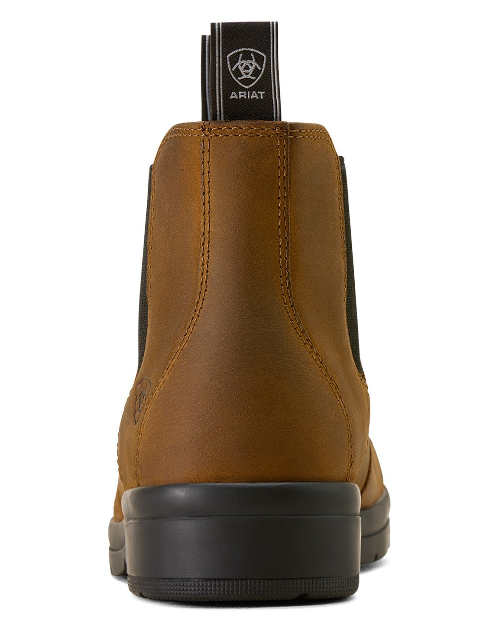 Chocolate coloured Ariat Childrens Whitby Chelsea Boots on white background 