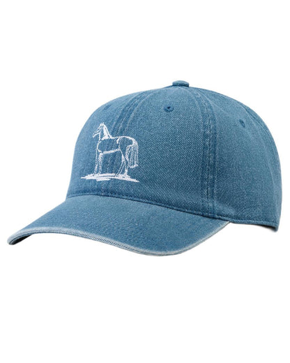 Light Denim coloured Ariat Country Cap on white background 