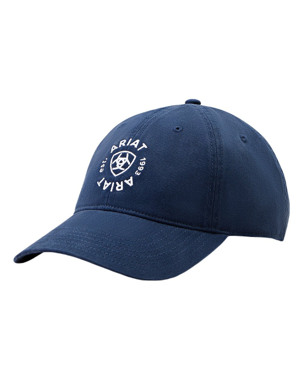 Navy coloured Ariat Country Cap on white background 