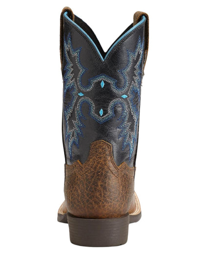 Earth Coloured Ariat Kids Tombstone Western Boot on white background 