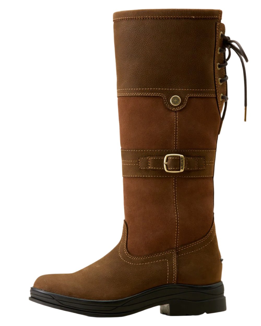 Java coloured Ariat Langdale Waterproof Boots on white background 