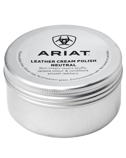 Neutral coloured Ariat Leather Cream Polish on white background 