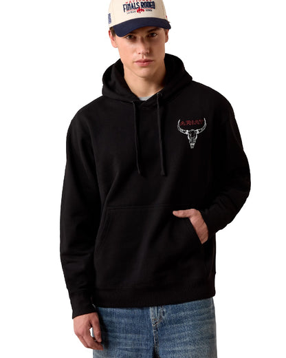 Black Coloured Ariat Mens Bision Bureau Hoodie on White Background 