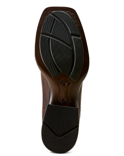 Chocolate-Chip coloured Ariat Mens Booker Chelsea Wide Square Toe Western Boots on white background 