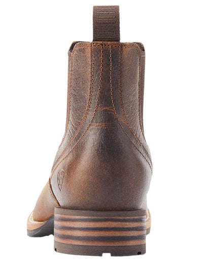 Old Earth Coloured Ariat Mens Hybrid Low Boy Western Boot on white background 