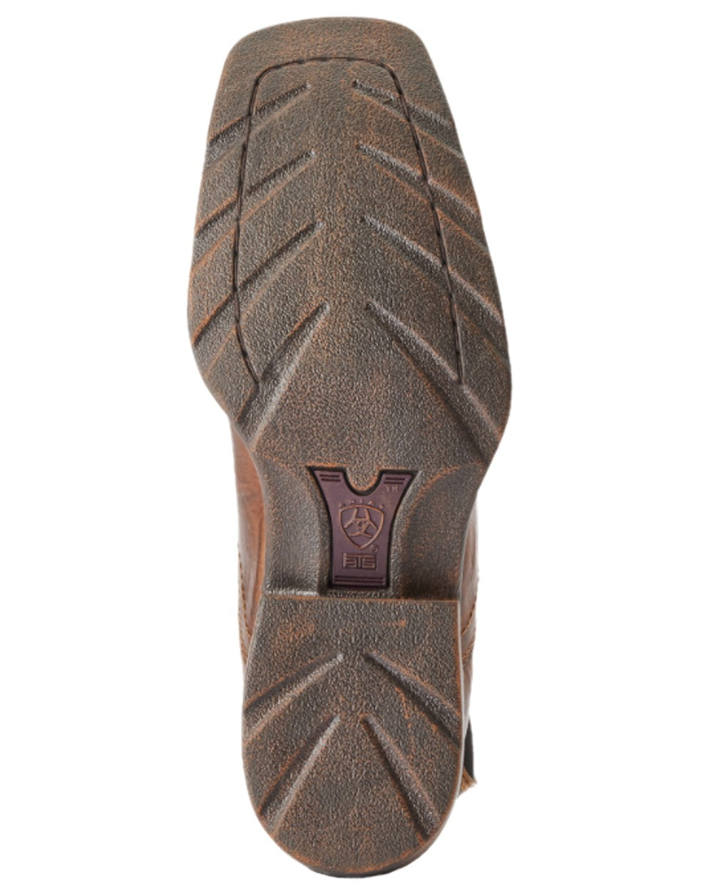 Barn Brown Coloured Ariat Mens Midtown Rambler Western Boots on White background 