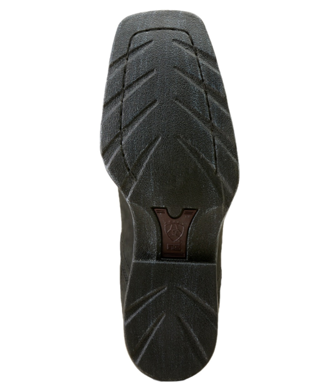 Matte Black Coloured Ariat Mens Midtown Rambler Western Boots on White background 