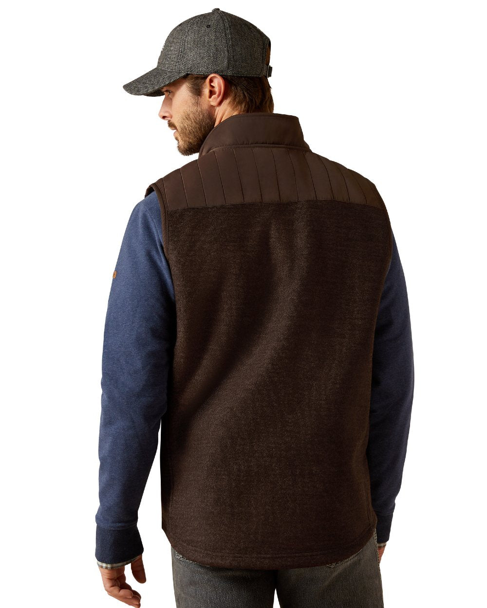 Delicioso coloured Ariat Mens Millbrae Gilet on white background 
