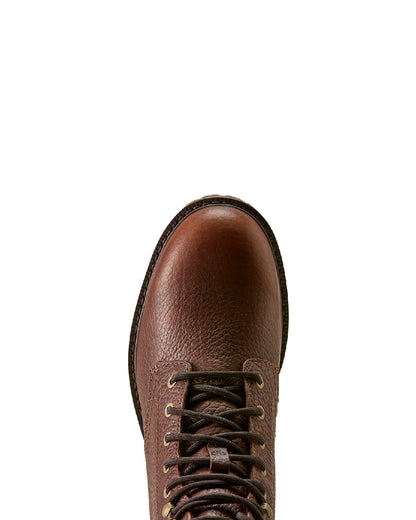Cognac-Bison coloured Ariat Mens Moorland Bison Boots on white background 